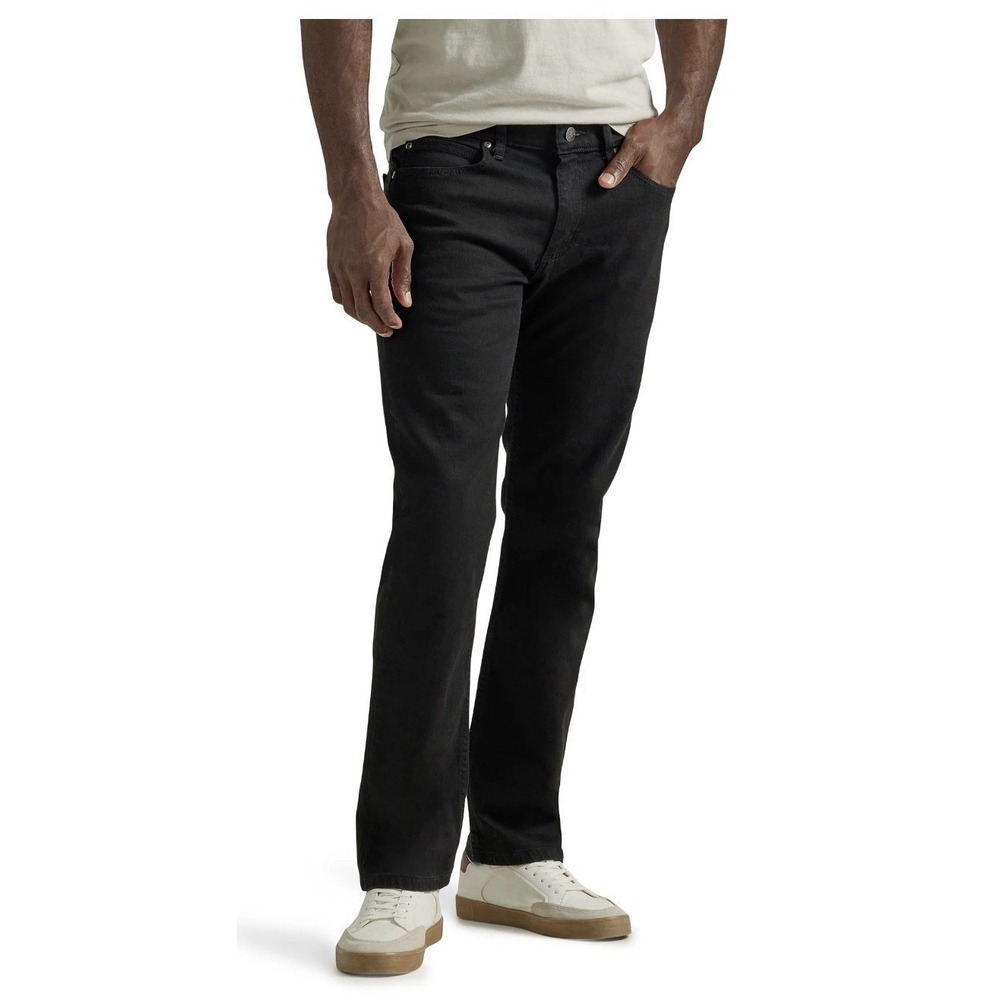 Lee-Men's Legendary Denim-Five Pocket-Slim Straight Jeans- Size 38X32-Black-NWT